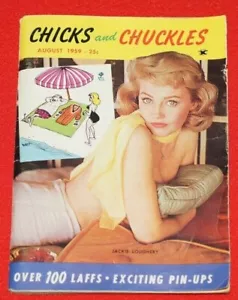Revista de cómics de bolsillo Chicks and Chuckles 1959 de colección buen estado - Imagen 1 de 8