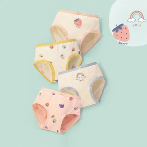 4-Pack Girls' Underwear Squirrel rabbit penguin Toddler Baby Soft Cotton Panties - Picture 1 of 32