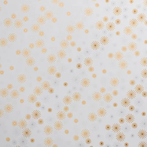 1 Rolle Geschenkpapier Secare Maxi-Rolle 50 cm breit x 50 m WEISS / GOLD  #50501 - Bild 1 von 1