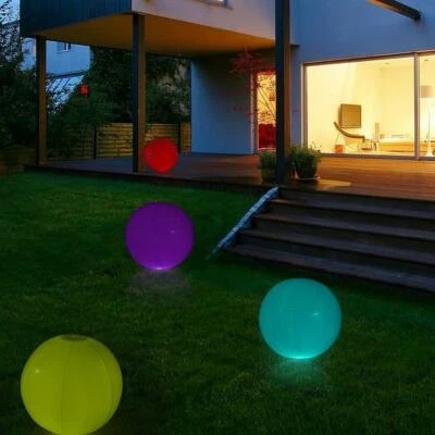 20-Inch Assorted LED Ball Inflatable FLOATING POOL LIGHT Decorations Supplies - Image 1 of 4