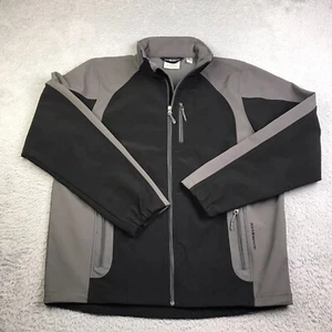 Black Diamond Softshell Fleece Lined Jacket Mens 2XL Black/Gray Full Zip - Picture 1 of 11
