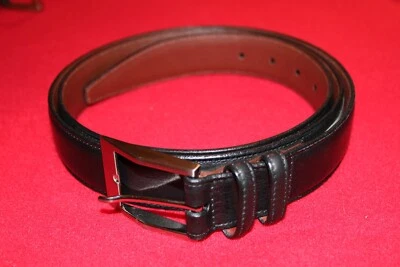 Cinturón de VESTIDO de Cuero NEGRO Torino para Hombres TALLA 50 - 1 3/8" DE ANCHO - NUEVO CON ETIQUETAS Foto 1 de 3