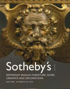 Sotheby's Important Eng.Furniture,Silver,Ceramics Auction Catalog Oct.21,22,2004 - Picture 1 of 1