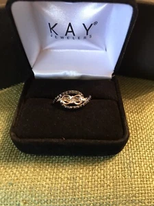 Black And White diamond ring size 7 white gold. Open Settings. - Picture 1 of 5