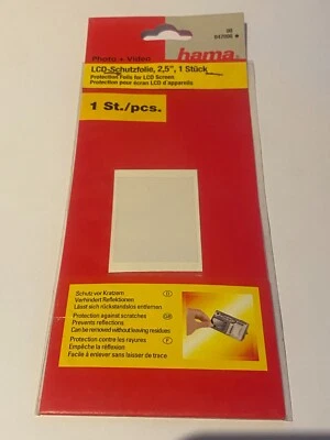 Hama 1 x LCD Display Screen 2.5" inch Foil Screen Protector for Camera DSLR Etc - Image 1 of 2