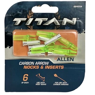 Leves e insertos de flecha de carbono Allen TITAN, verde/aluminio, 6 cada uno 68425A Foto 1 de 4