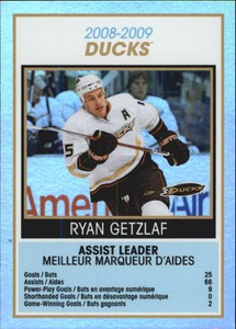 2009-10 (DUCKS) O-Pee-Chee Team Checklists #TC1 Anaheim Ducks