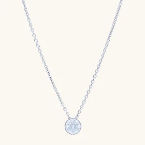 Round Diamond Bezel Pendant - Picture 1 of 2