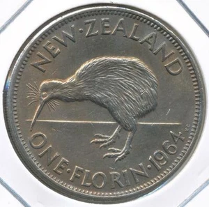 Nueva Zelanda 1964 Florín Isabel II - casi sin circular - Imagen 1 de 3