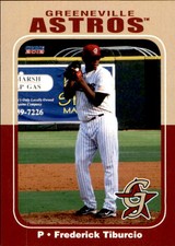 2012 Greeneville Astros Choice #26 Frederick Tiburcio Dominican Republic DR Card