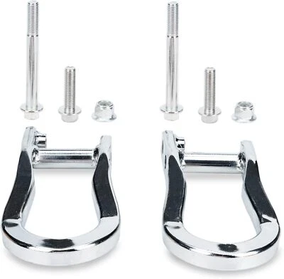 2Pcs Chrome Tow Hooks 84072462 for Chevrolet GMC Silverado Sierra 1500 2007-2019 — 第 1/4 张图片