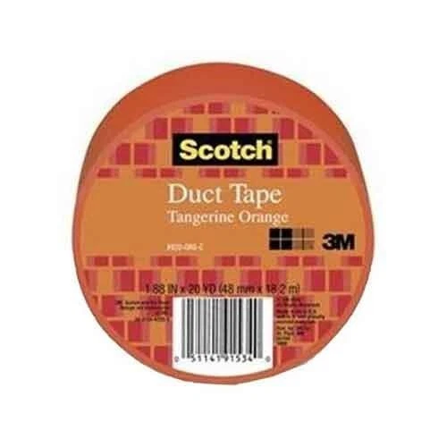Scotch Duct Tape 1.88"X20 Yds Tangerine Orange School Office Home Craft Decorate - Image 1 of 1