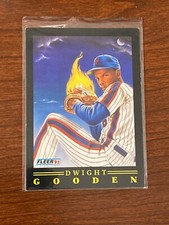 DWIGHT GOODEN 1991 FLEER  FLAME THROWER NEW YORK METS CARD #7
