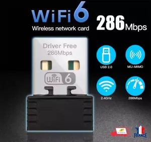 Mini Clé USB WIFI 6 Dongle Adaptateur 2.4GHz 802.11ax 286Mbps FENVI - Photo 1/6