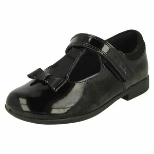 Girls Clarks Stylish Bow Detailed School Shoes Scala Hope - Picture 1 of 10