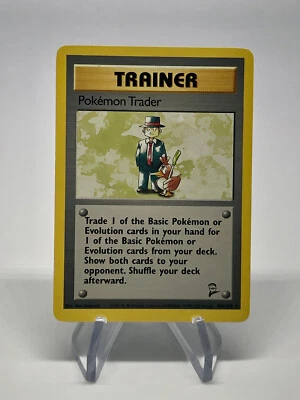 Pokemon Trader  106/130 - Rare - Vintage English Base Set 2 Pokemon Card - LP - Image 1 of 2