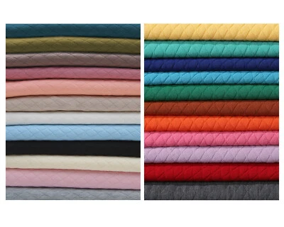 NEOTRIMS UK Gesteppter gestrickter Jersey-Stoff, zweilagig gestrickt, Harlekin-Diamantform