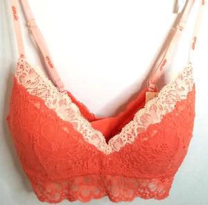 Aerie Bralette 32C Peach Wireless Bra New with Tags - Picture 1 of 5