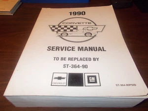 Chevrolet Corvette 1990 manual de tienda preliminar/original/excelente estado - Imagen 1 de 1
