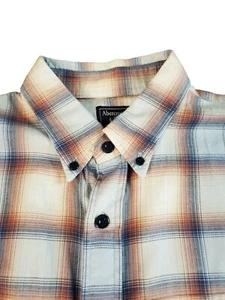 Abercrombie & Fitch Shirt Men Large Check Cotton Casual - Picture 1 of 8