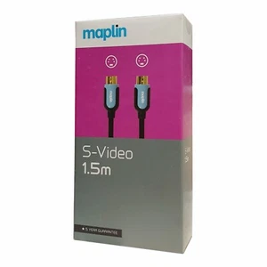 Maplin S-Video Cable With Gold Plated Connectors 1.5 Meters