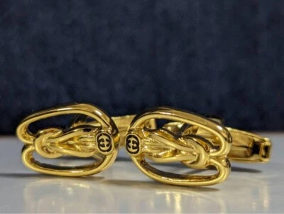 GUCCI запонки для мужчин винтажный логотип GG без коробки - Изображение 1 из 4