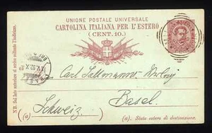 ITALIA - Regno - (UPU) - Cartolina postale postale (G) Cartolina postale per - Picture 1 of 1