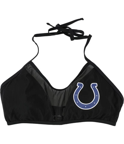 G-III Sports Womens Indianapolis Colts Bikini Swim Top, Black, Small Cover