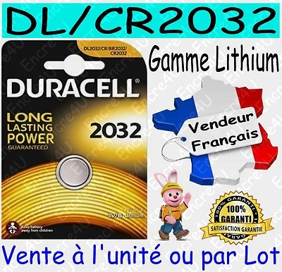 Piles boutons CR2032 DURACELL - Vente aussi : CR2025 CR2016 CR1220 CR2430 CR2450