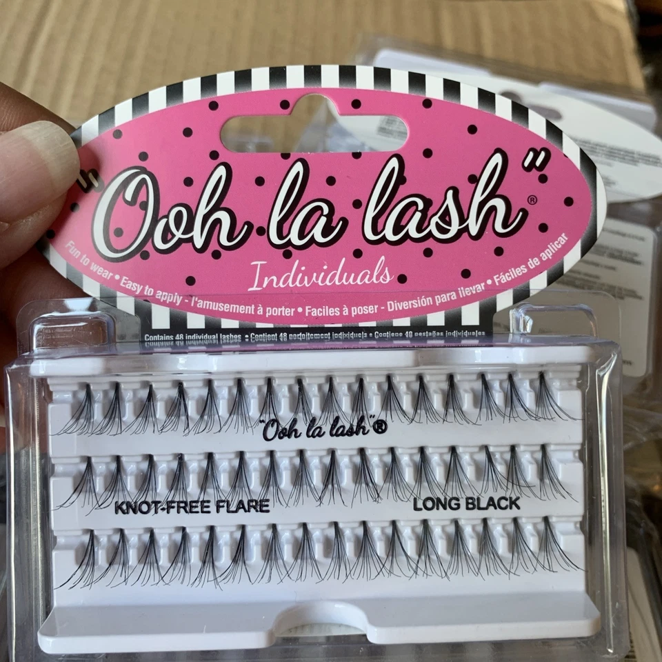 3 Pk Ardell oohlalash Individual Knot Free Long Eyelash Sets Lash/Black/Clusters - Image 1 of 3