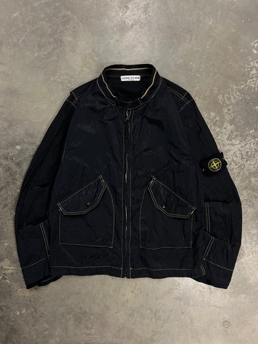 Giacca Stone Island Nylon Metallo Shimmer 2005 Vintage Nero Uomo Taglia M Casual
