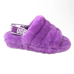 UGG Fluff Yeah Damen-Pantoletten Größe 8 lila Lammfell Slingback 1095119 #sb9 - Bild 1 von 11