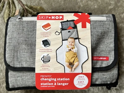 SKIP*HOP Pronto Heather Grey Melange Signature Changing Station-NWT - Image 1 of 4