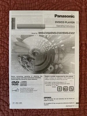 Panasonic DVD-CV52/DVD-CV47/DVD-CV37 Manual de instrucciones Instrucciones de funcionamiento Foto 1 de 4