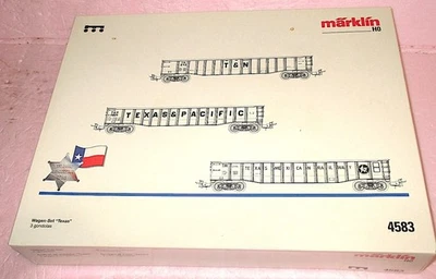 Marklin 4583 TEXAS Series HO Gondola Set of 3 Cars NEW IN BOX - Image 1 of 4