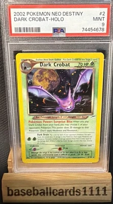 2002 POKEMON NEO DESTINY #2 DARK CROBAT-HOLO PSA 9 P2 - Image 1 of 2