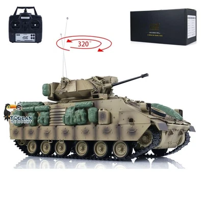 USED 1/16 RC Tank Electric Model M2A2 Bradley IR Barrel Recoil WITHOUT BB Shot - Image 1 of 4