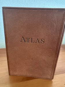 THE TRAVELER'S ATLAS, A GEOGRAPHIC HANDBOOK (LEATHER BOUND) 1995/96 J.Crew - Picture 1 of 5