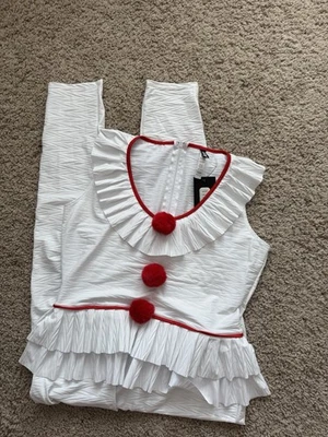 Forplay x FashionNova Pennywise IT One Piece Sexy Clown Jumpsuit Costume 1/2x - Image 1 of 4