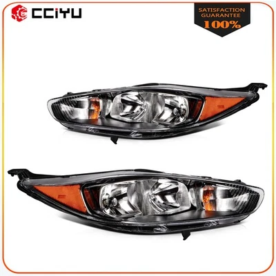 For 2014-2018 Ford Fiesta Black Housing Reflector Headlights Assembly - Image 1 of 4