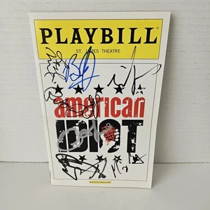 ELENCO FIRMADO AMERICAN IDIOT, PLAYBILL, TEATRO ST. JAMES, GREEN DAY MUSICAL NYC - Imagen 1 de 12
