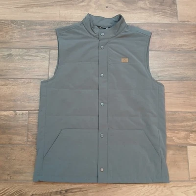 Travis Mathew Vest Mens Large Grey Golf Puffer Quilted Snowbody Better Outdoors - Image 1 of 4