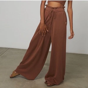 Lunya wide leg knit pants M Medium Brown - Picture 1 of 12