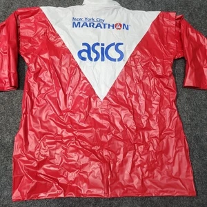 Asics New York City Marathon Jacket Parka Poncho Running Storm Mate - Picture 1 of 17
