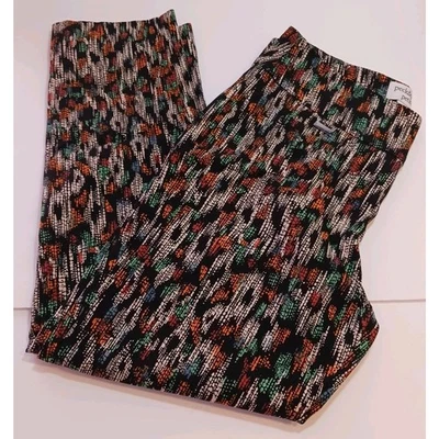 Peck & Peck Abstract Pants 12P Women's Stretchy Pull On Elastic Waist Rayon - Image 1 of 4
