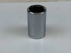 Craftsman GK-43239, 19mm 3/8 Drive Mid-height Deep Metric Socket, USA - Lt. Blue - Picture 1 of 7