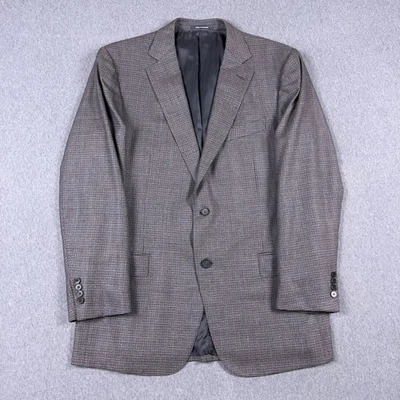 Blazer Ermenegildo Zegna Trofeo Para Hombres 56R Gris Lana Chaqueta Geométrica Foto 1 de 4
