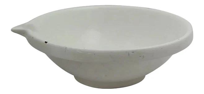 Antique White Ironstone Dairy Bowl - Image 1 of 4