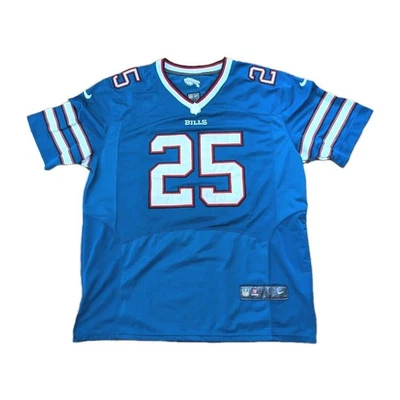 NFL Buffalo Bills LeSean McCoy #25 Nike On Field 球衣 红色 白色 蓝色 48 男式  — 第 1/4 张图片