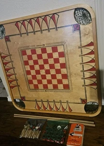 Carrom Board 106 Box Cue Instructions 100% Complete Game Nice Condition Vintage  - Picture 1 of 24